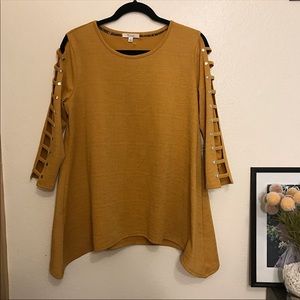 89 & Madison 3/4 Sleeve Top Large